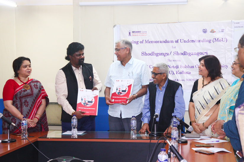 Signing Mou for Shodhganga/Shodhgangotri between INFLIBNET Centre & NSOU on 19/02/2025