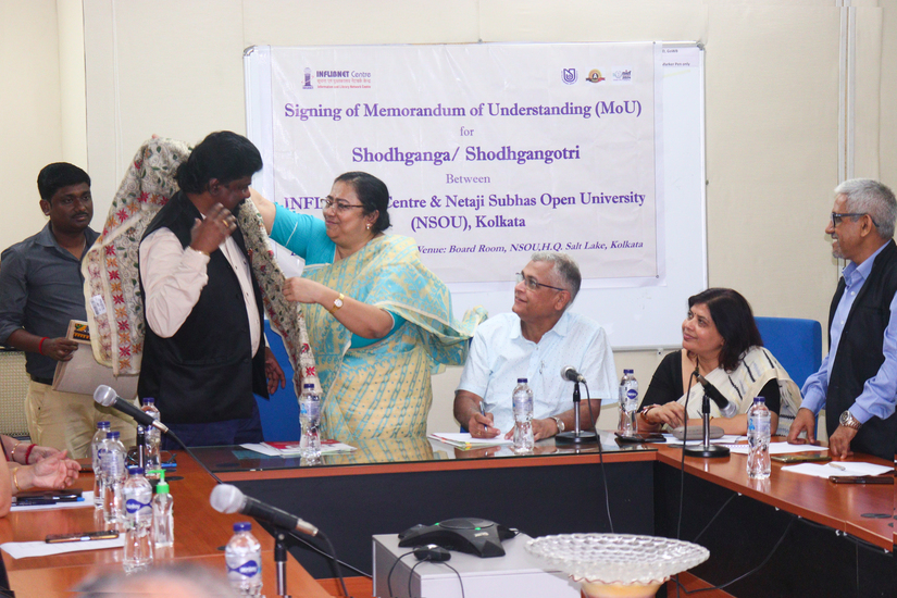 Signing Mou for Shodhganga/Shodhgangotri between INFLIBNET Centre & NSOU on 19/02/2025