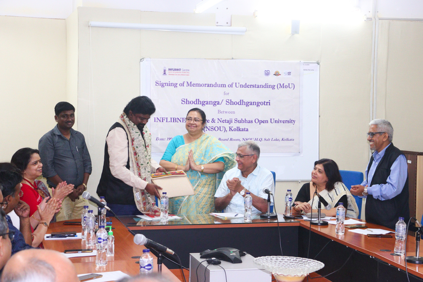 Signing Mou for Shodhganga/Shodhgangotri between INFLIBNET Centre & NSOU on 19/02/2025